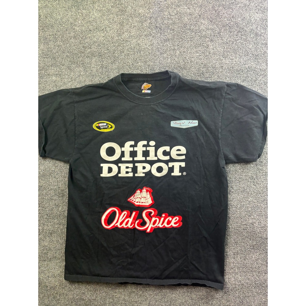 Winners Circle NASCAR T-Shirt Mens L Black Tony Stewart Office Depot Old Spice